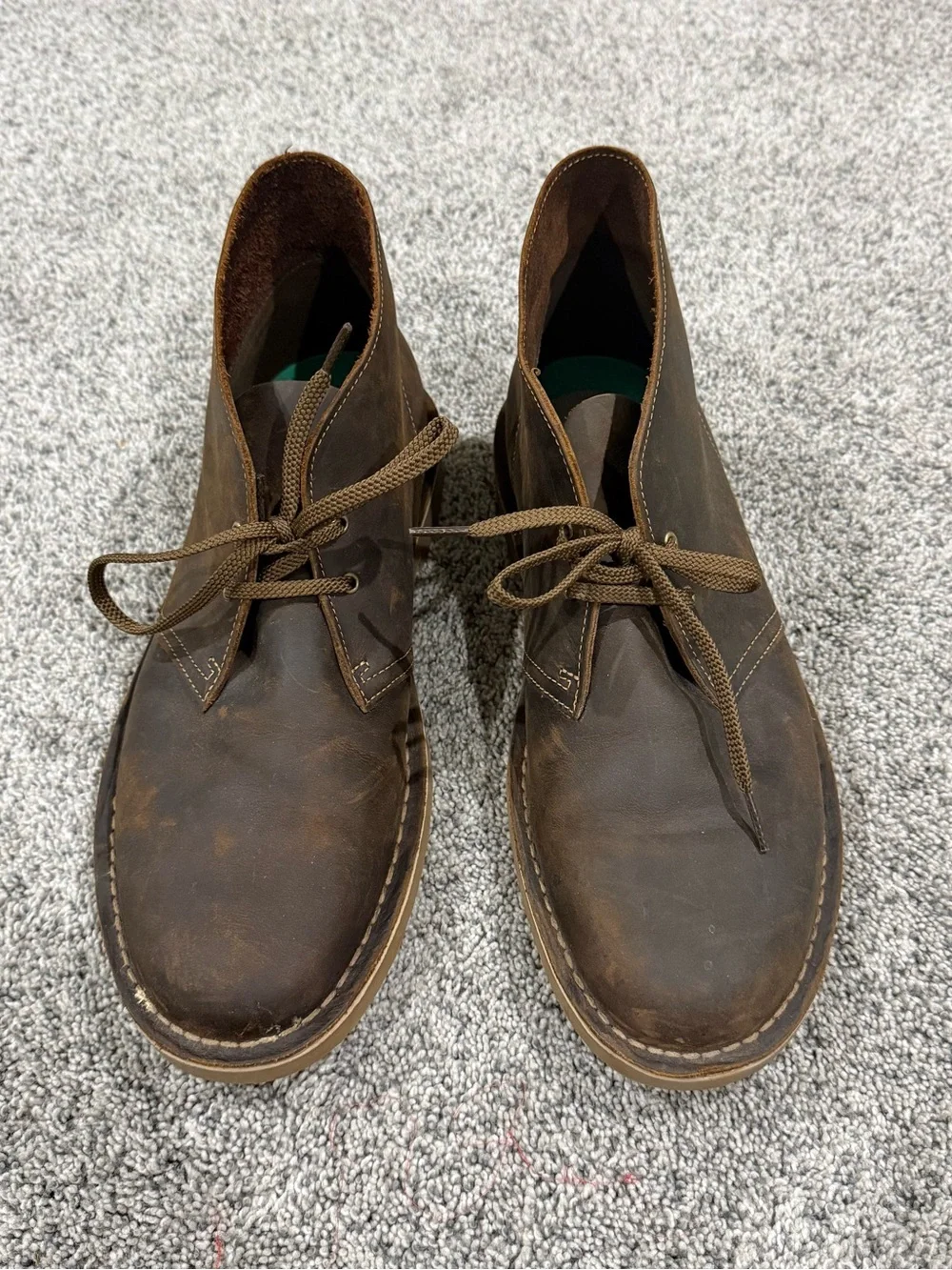Clarks Brown Leather Chukka Boots Ortholite Comfort Gorpcore Cabin Men’s US 13
